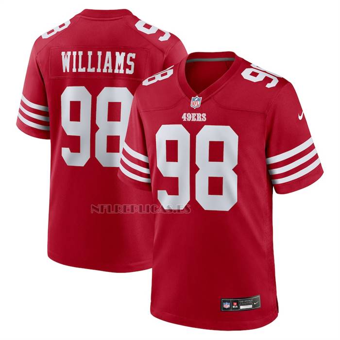 Camiseta NFL Game San Francisco 49ers Mykel Williams 2025 NFL Draft Rojo